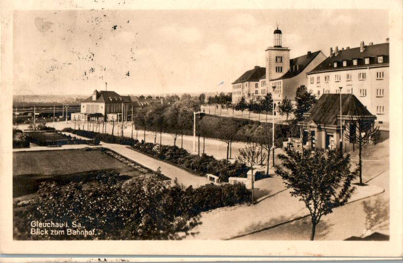 glauchau, blick zum bahnhof