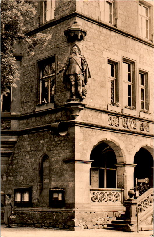 lützen, weißenfels, gustav-adolf-standbild am rathaus