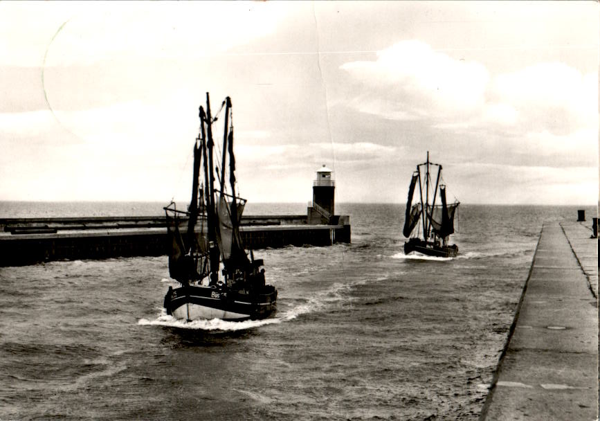 büsum, heimkehrende krabbenfänger