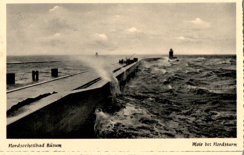 büsum, mole bei nordsturm