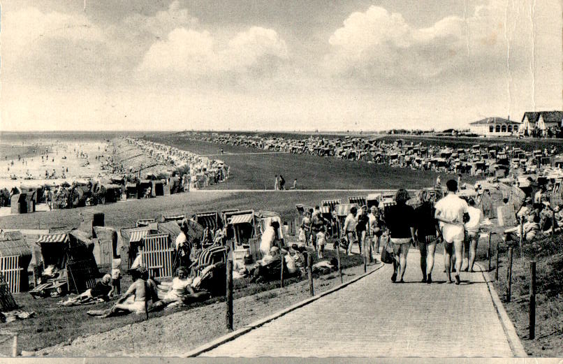 büsum, neuer deich mit weg zum strand