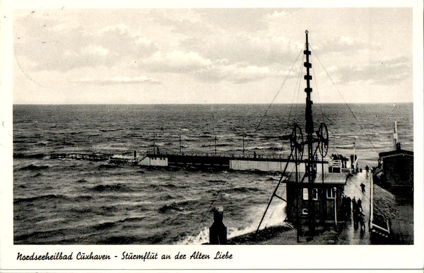 cuxhaven, sturmflut an der alten liebe