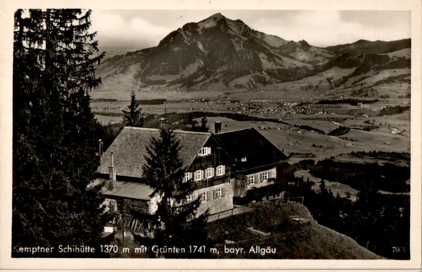 kemptner schihütte mit grünten