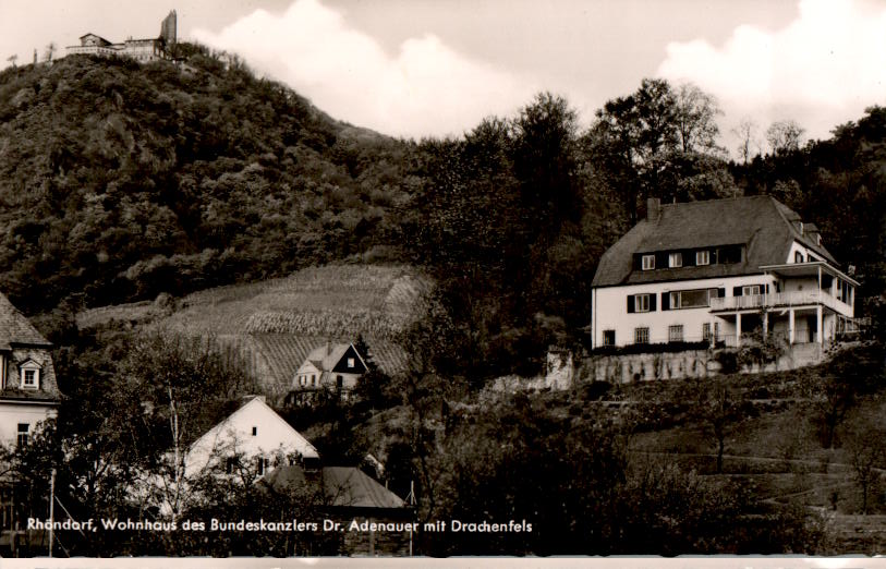 rhöndorf, wohnhaus dr. adenauer mit drachenfels