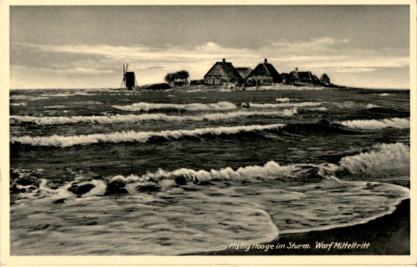 hallig hooge im sturm, warf mitteltritt