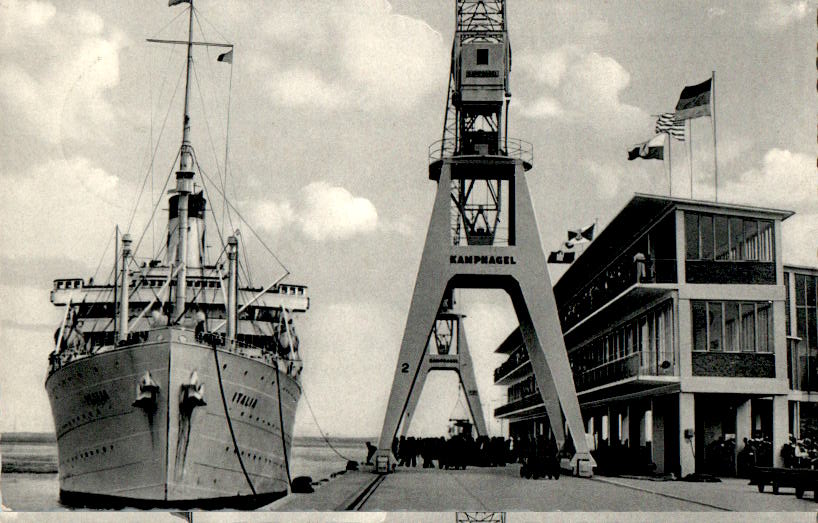 cuxhaven - überseedampfer italia am steubenhöft