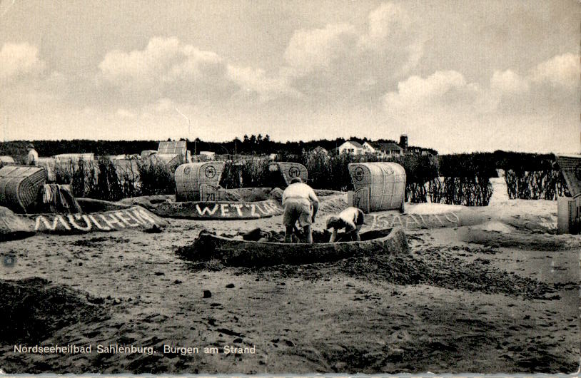 sahlenburg, burgen am strand, 1963