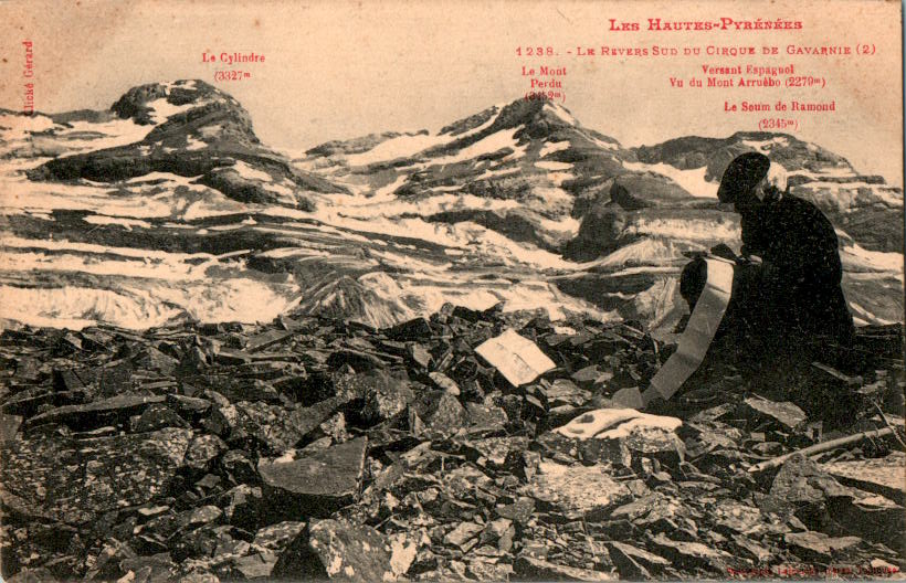 le revers sud du cirque de gavarnie, le cylindre, le mont perdu