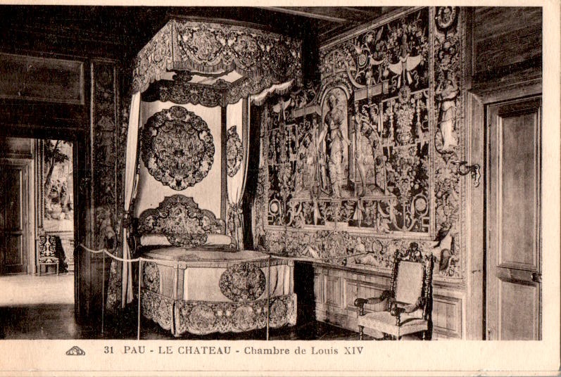 pau, le chateau, chambre de louis xiv