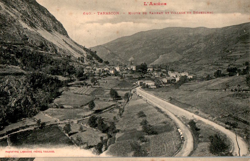 tarascon, route de saurat et village de bedeilhac