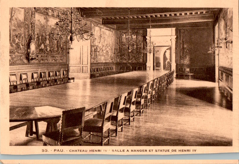 pau, chateau henri iv, salle a manger