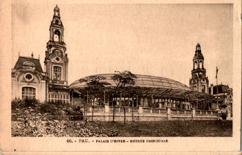 pau, le palais d'hiver, entree principale