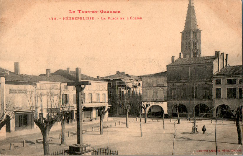 negrepelisse, la place et l'eglise