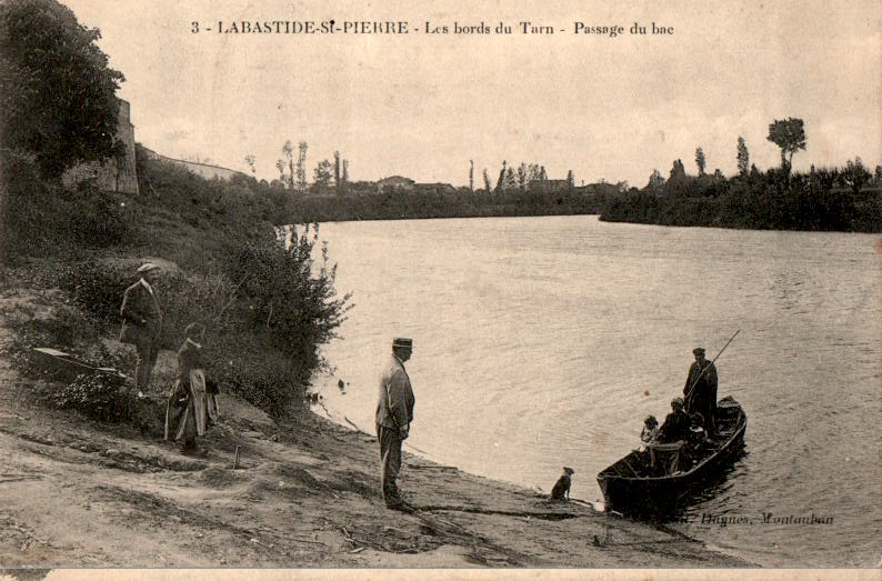 labastide st pierre, les bords du tarn, passage du bac