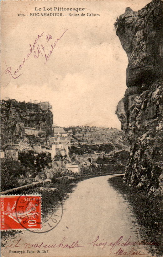 rocamadour, route de cahors