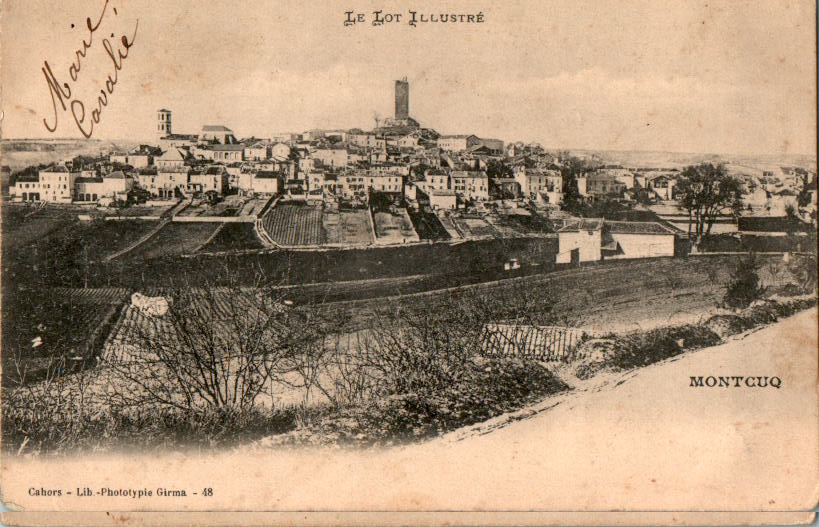 montcuq, vue panoramique