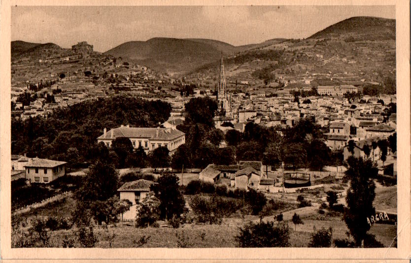 saint-afrique, aveyron, vue generale