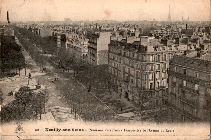 neuilly-sur-seine, panorama vers paris