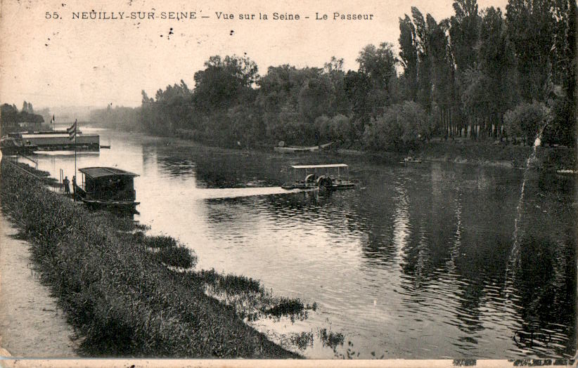 neuilly-sur-seine, vue sur la seine, le passeur