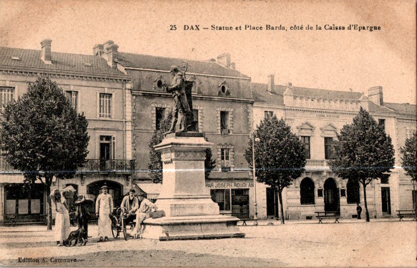 dax, statue et place borda