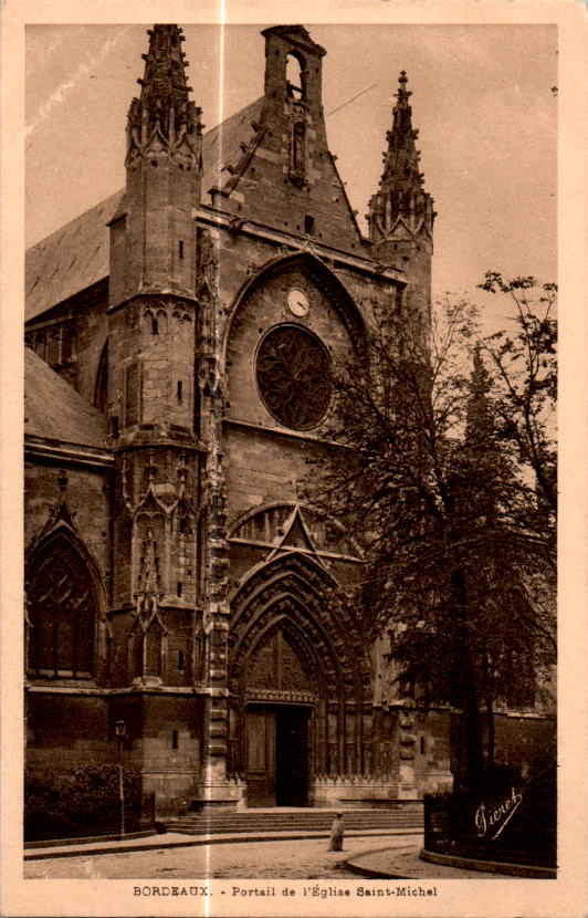 bordeaux, portail de l'eglise st. michel