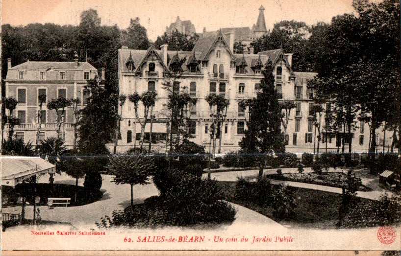 salies-de-bearn, un coin du jardin public