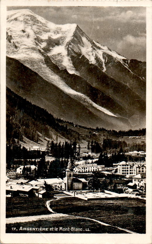 argentiere et le mont-blanc