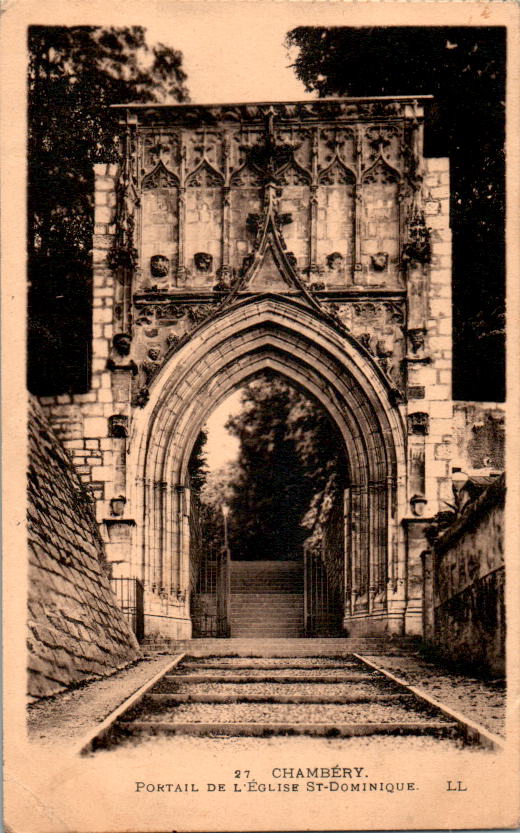 chambery, portail de l'eglise st-dominique