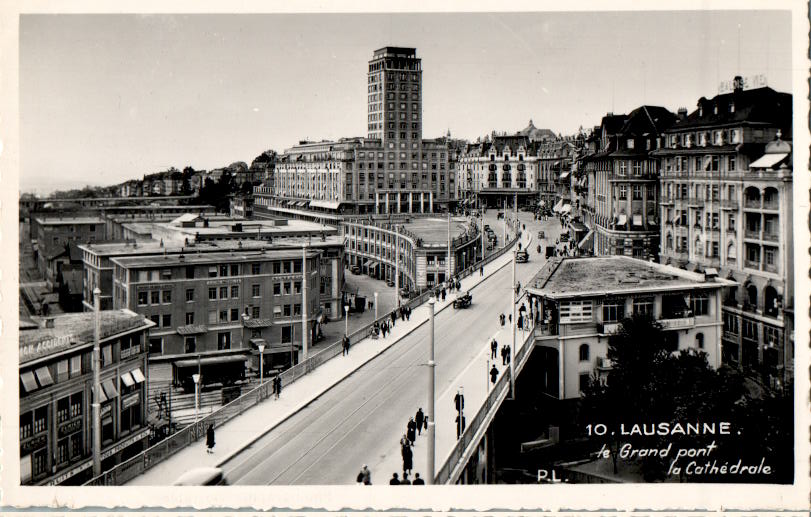 lausanne, le grand pont, la cathedrale