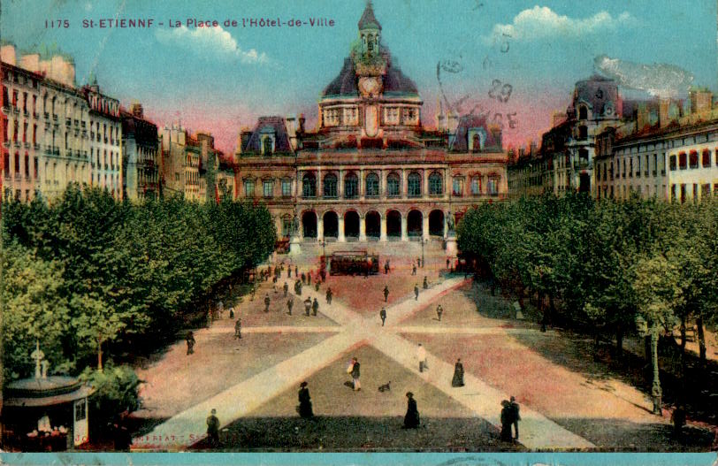 st. etienne, la place de l'hotel de ville