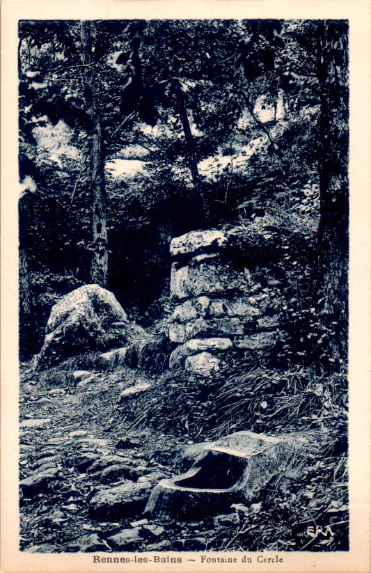 rennes-les-bains (aude), fontaine du cercle