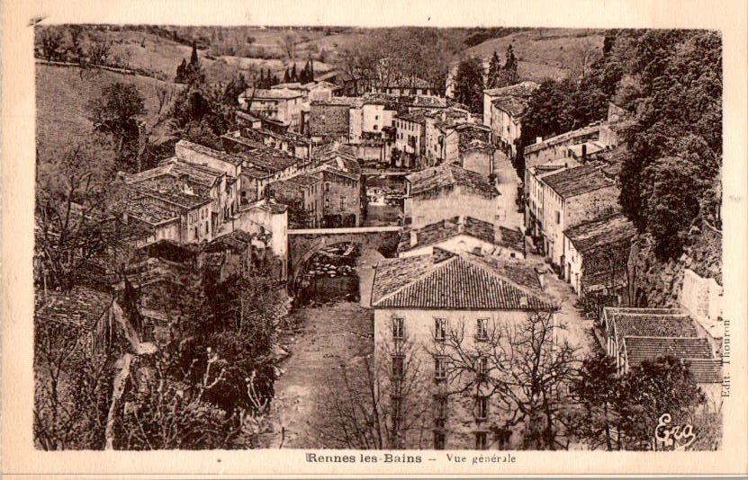 rennes-les-bains, vue generale