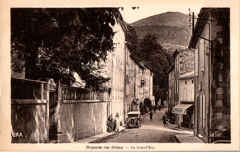 rennes-les-bains (aude), la grand rue