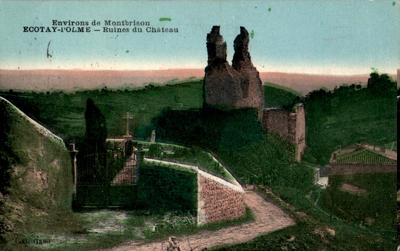 montbrison, ecotay l'olme, ruines du chateau