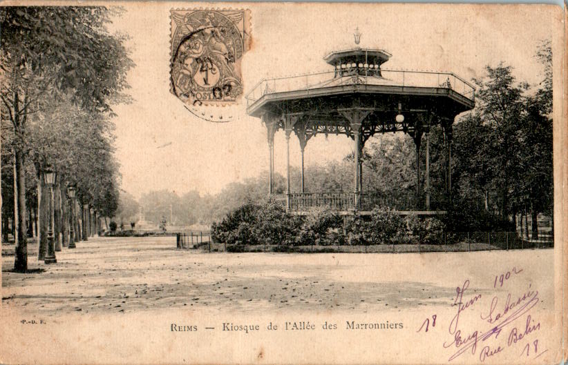 reims, kiosque de l'allee des marronniers