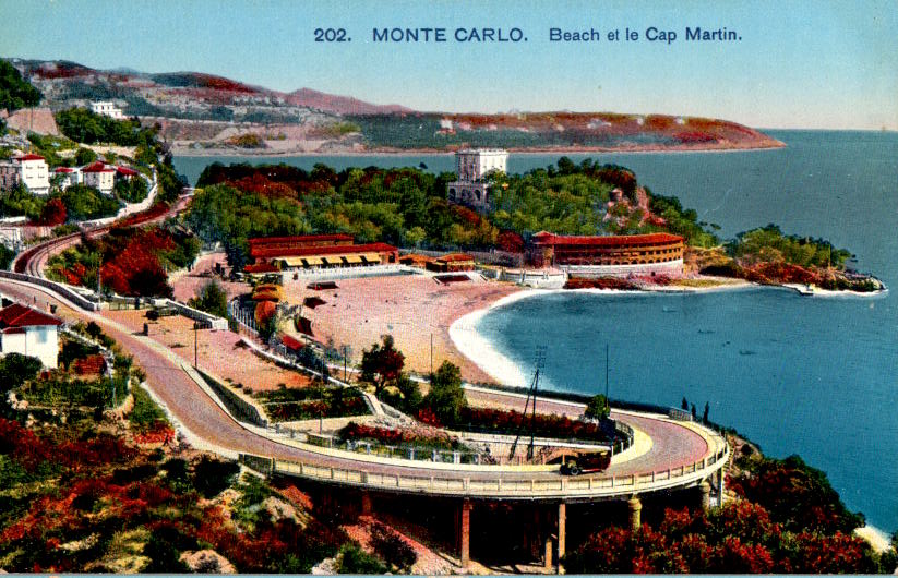 monte-carlo, beach et le cap martin