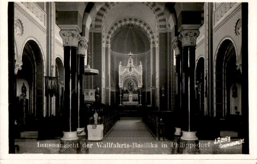 innenansicht der wallfahrtsbasilika in philippsdorf