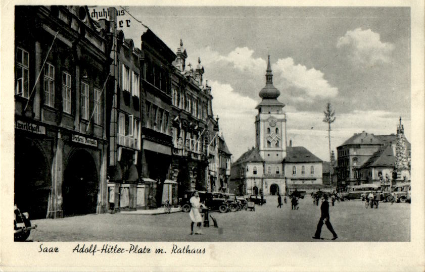 saaz, adolf-hitler-platz m. rathaus