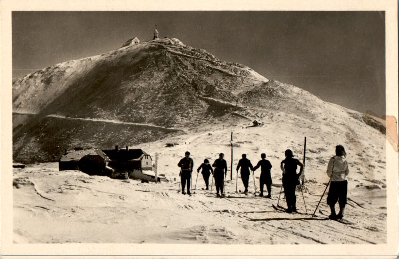 schneekoppe im riesengebirge, obri bouda