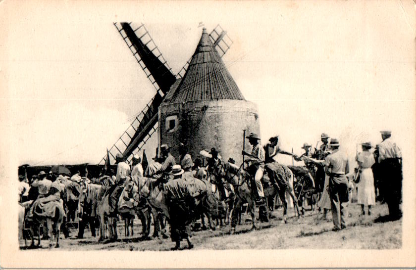 fontvieille-en-provence, gardians au moulin de daudet