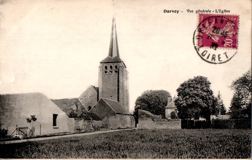 darvoy, vue generale, l'eglise