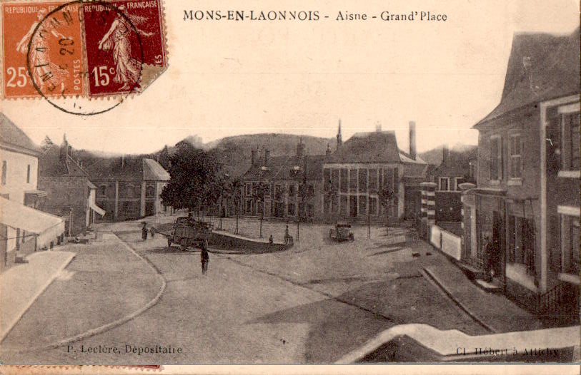 mons-en-laonnois, aisne, grand' place