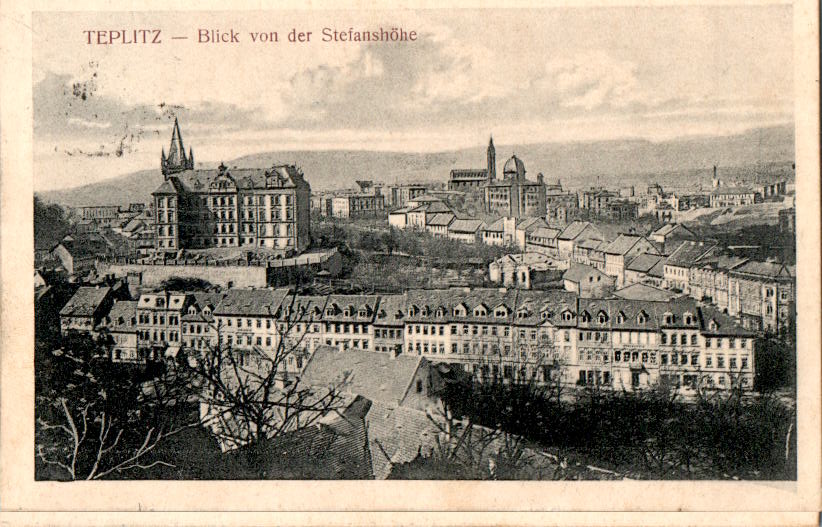 teplitz-schönau, blick von der stephanshöhe