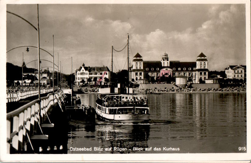 binz auf rügen, blick auf das kurhaus