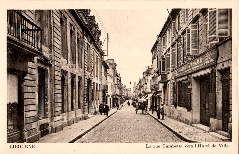 libourne, la rue gambetta