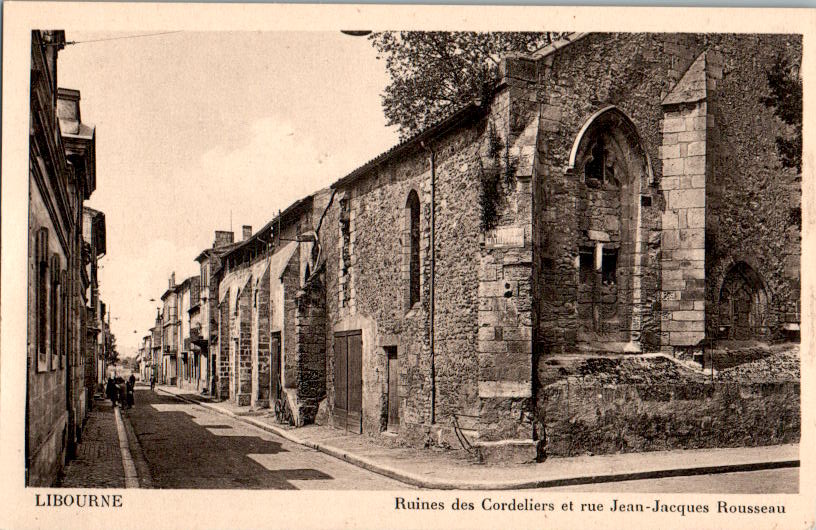 libourne, ruines des cordeliers