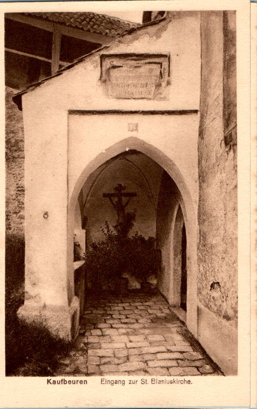 kaufbeuren, eingang zur st. blasius-kirche