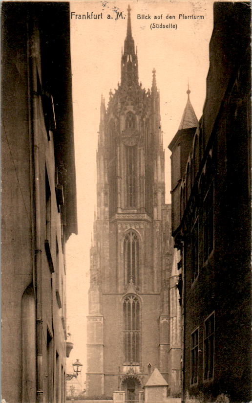 frankfurt a.m., blick auf den pfarrturm