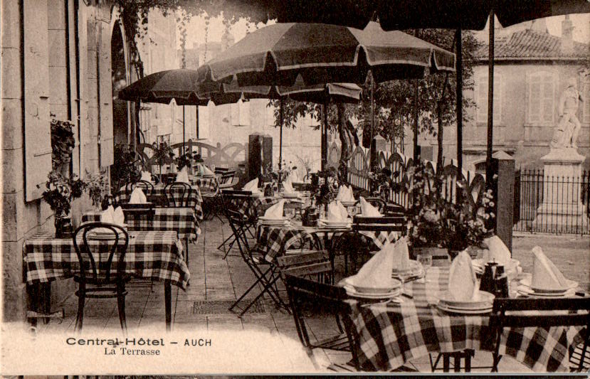 central-hotel auch, la terrasse