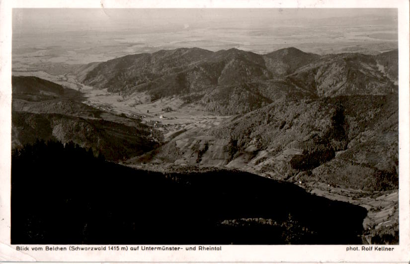 blick vom belchen auf untermünster- und rheintal